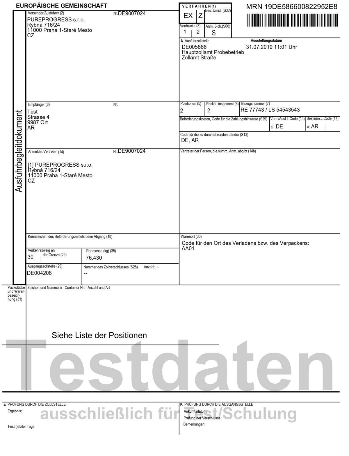 Ausfuhrbegleitdokument Ausfuhrzoll Ausfuhranmeldung Ausfuhrbegleitdokument ausfuhrzoll ausfuhranmeldung